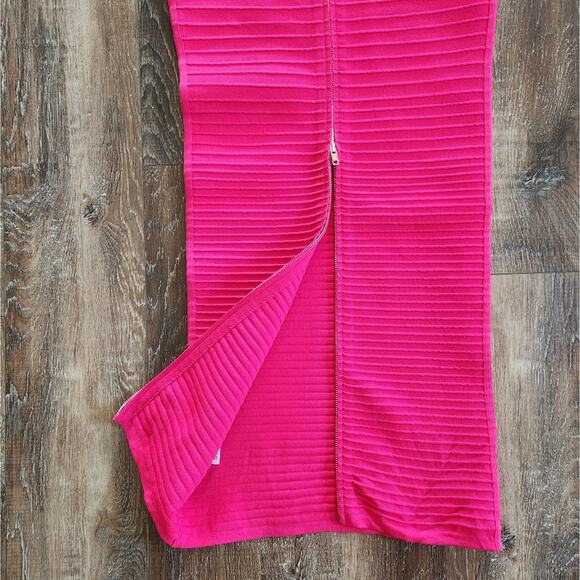 Retrofete Kylie Bandage Knit Dress Dragon Fruit Pink Size Large NWT Sleeveless - Picture 11 of 15